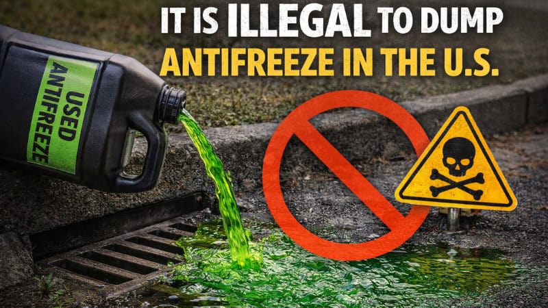 Antifreeze dumping illigal california