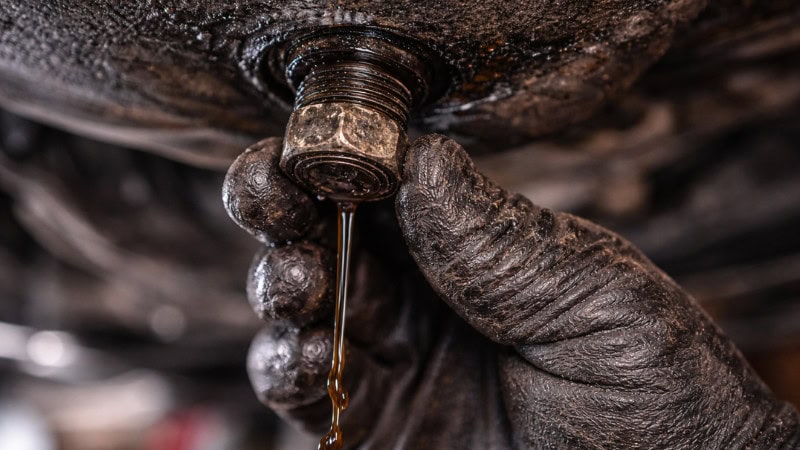 Oil filter drain plug stuck