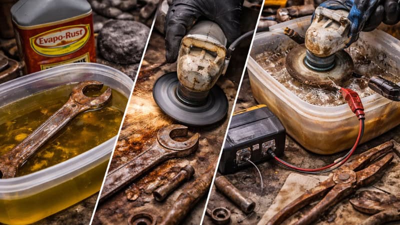 How to remove rust from large metal objects
