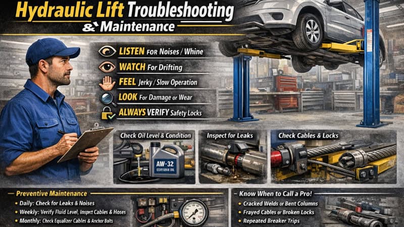 Lift Issue Examples Sing Hydraulic Lift Troubleshooting: Mechanic’s Guide to Fix Common Lift ...