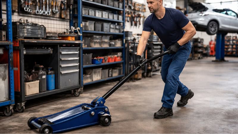 Heavy duty floor jack