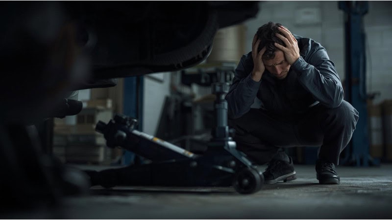 Floor jack won't lift under load