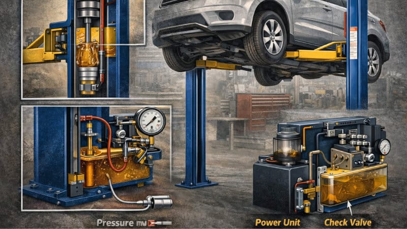 How hydraulic lift works step by step