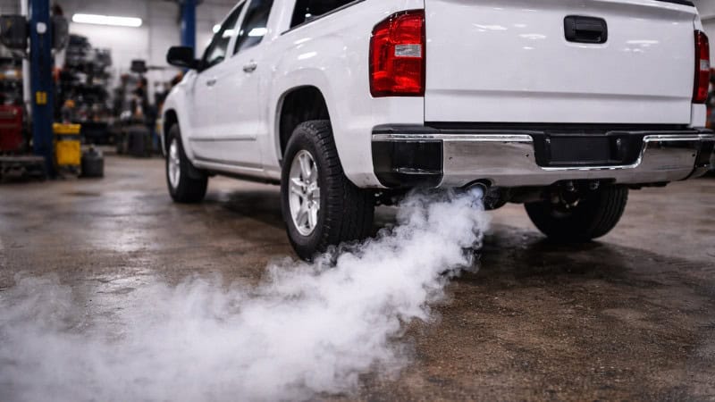 White smoke from exhaust when accelerating