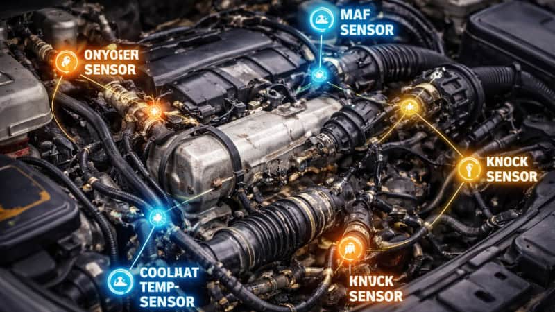 Car sensors and their locations