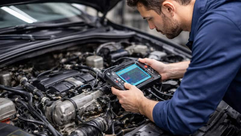 How many sensors are in a car engine and their functions