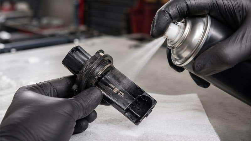 spraying-maf-sensor-cleaner